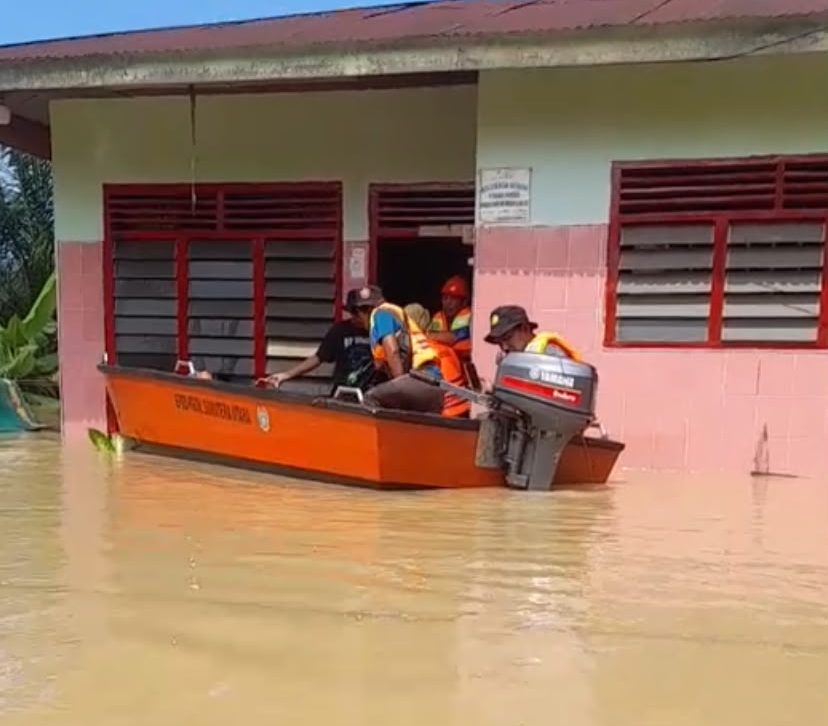 Banjir di Desa Sekoci Besitang 