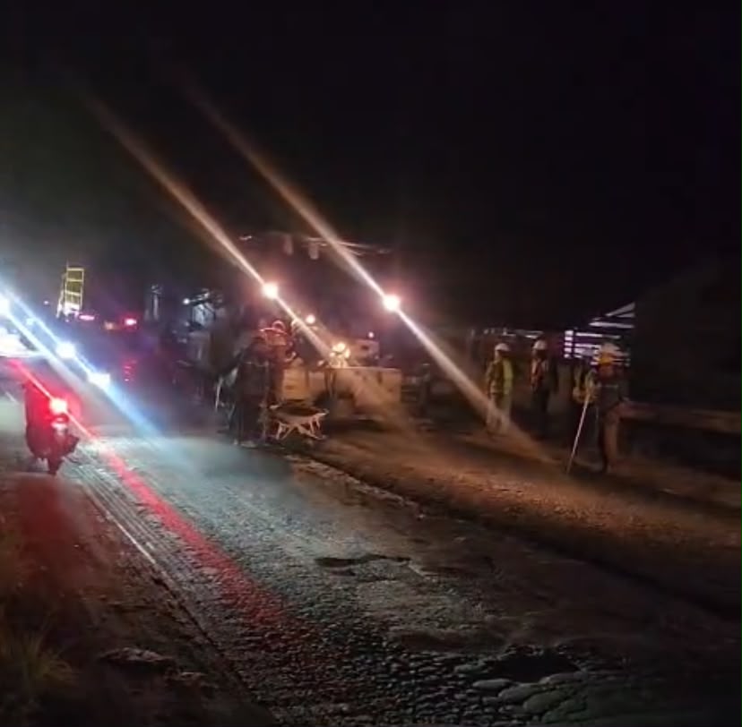 Pengaspalan Jalan Lintas Sumatera di Langkat Dimulai, Arus Lalu Lintas Mulai Tersendat