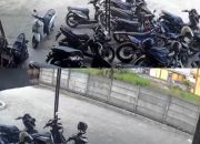 Terekam CCTV, Dua Orang Diduga Hendak Curi Motor di Stabat
